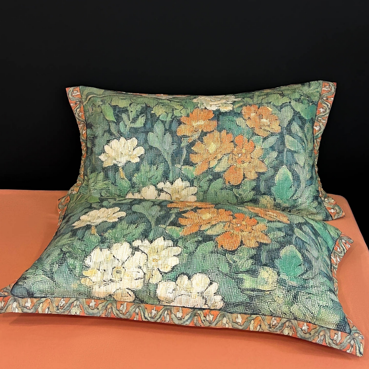 91家纺网 家纺一手货源 找家纺 花沐家居 2025新款宽边轻奢亲肤棉四件套 阑梦