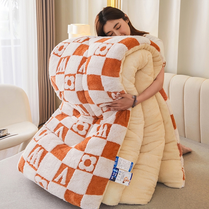 91家纺网 家纺一手货源 找家纺 （总）悦然毛巾被 2025新款舒棉绒大提花冬被冬用保暖加厚被子被芯