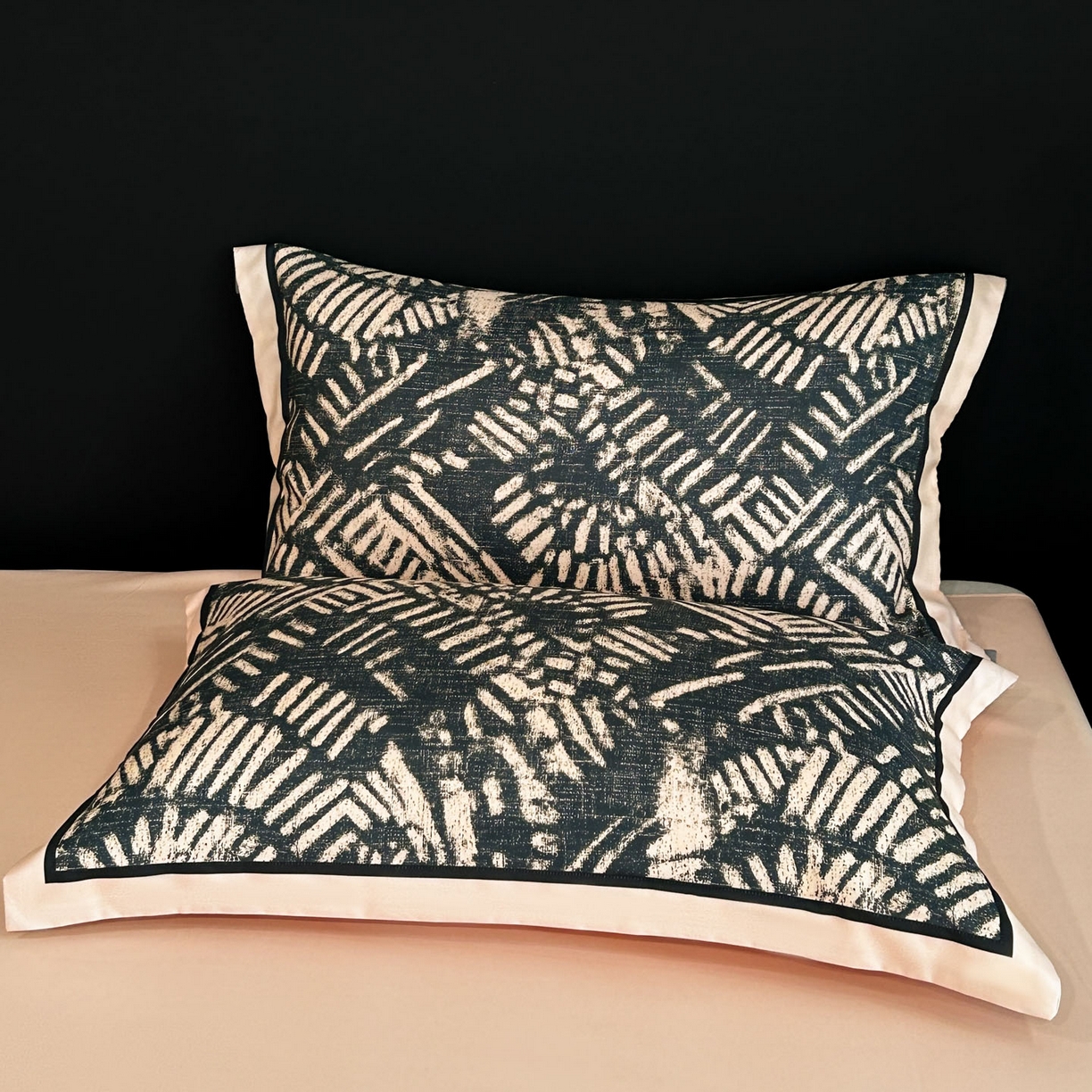 91家纺网 家纺一手货源 找家纺 花沐家居 2025新款宽边轻奢亲肤棉四件套 年轮