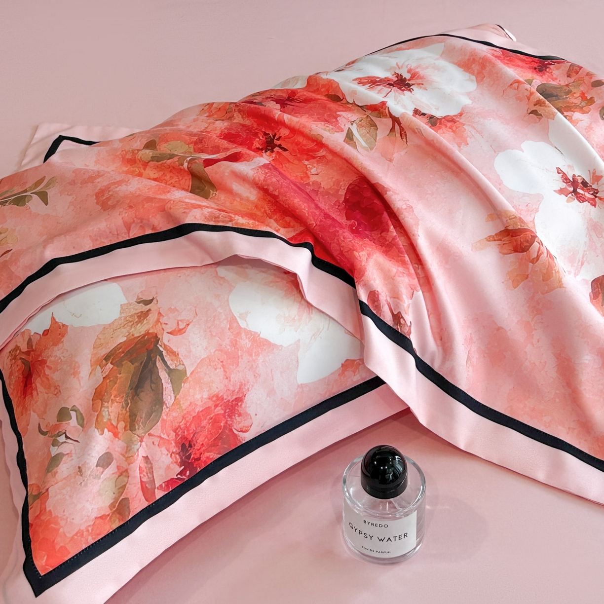 91家纺网 家纺一手货源 找家纺 花沐家居 2025新款宽边轻奢亲肤棉四件套 如画