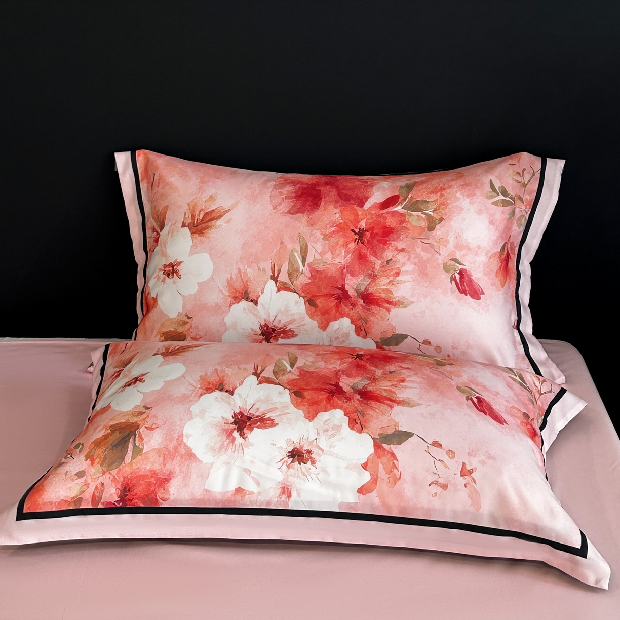 91家纺网 家纺一手货源 找家纺 花沐家居 2025新款宽边轻奢亲肤棉四件套 如画