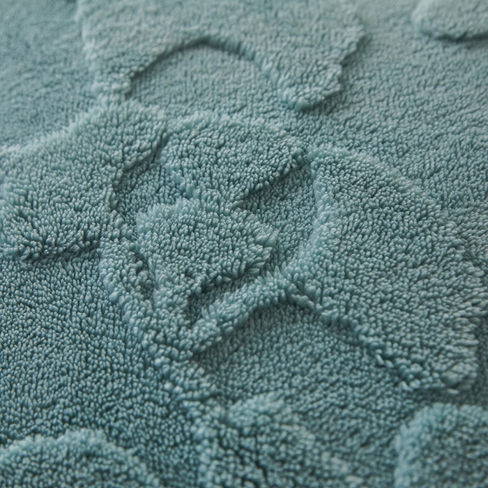 91家纺网 家纺一手货源 找家纺 悦然毛巾被 2025新款舒棉绒大提花冬被冬用保暖加厚被子被芯 富贵花-墨绿