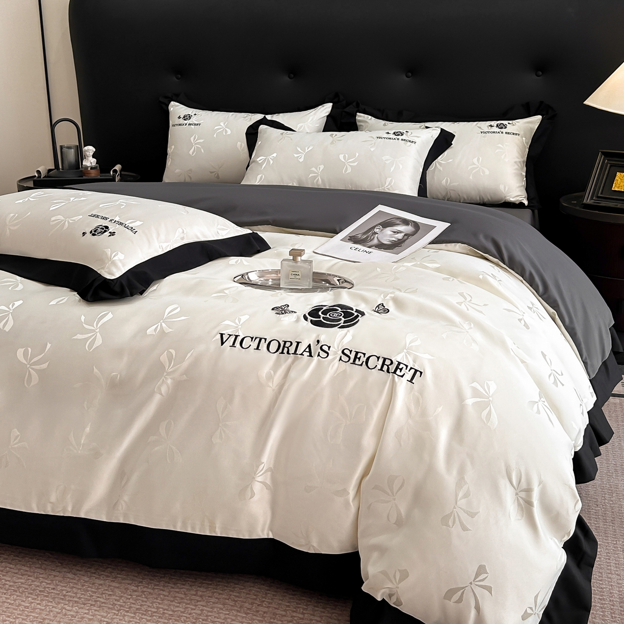 91家纺网 家纺一手货源 找家纺 （总）花沐家居 2025新款蝴蝶提花水洗棉四件套