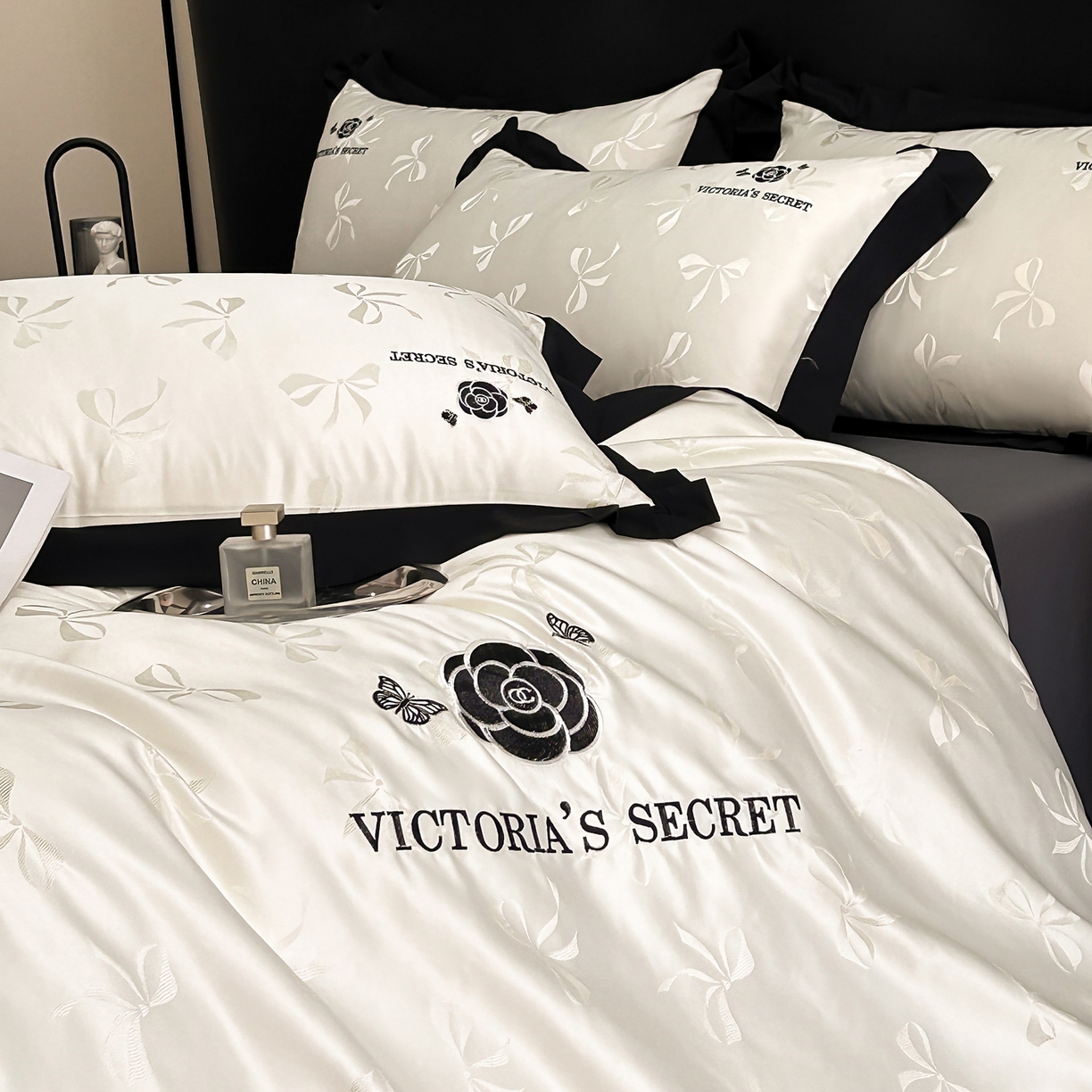 91家纺网 家纺一手货源 找家纺 （总）花沐家居 2025新款蝴蝶提花水洗棉四件套