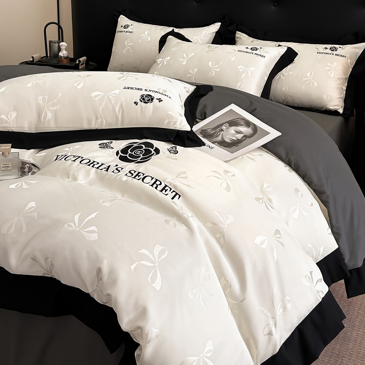 91家纺网 家纺一手货源 找家纺 （总）花沐家居 2025新款蝴蝶提花水洗棉四件套