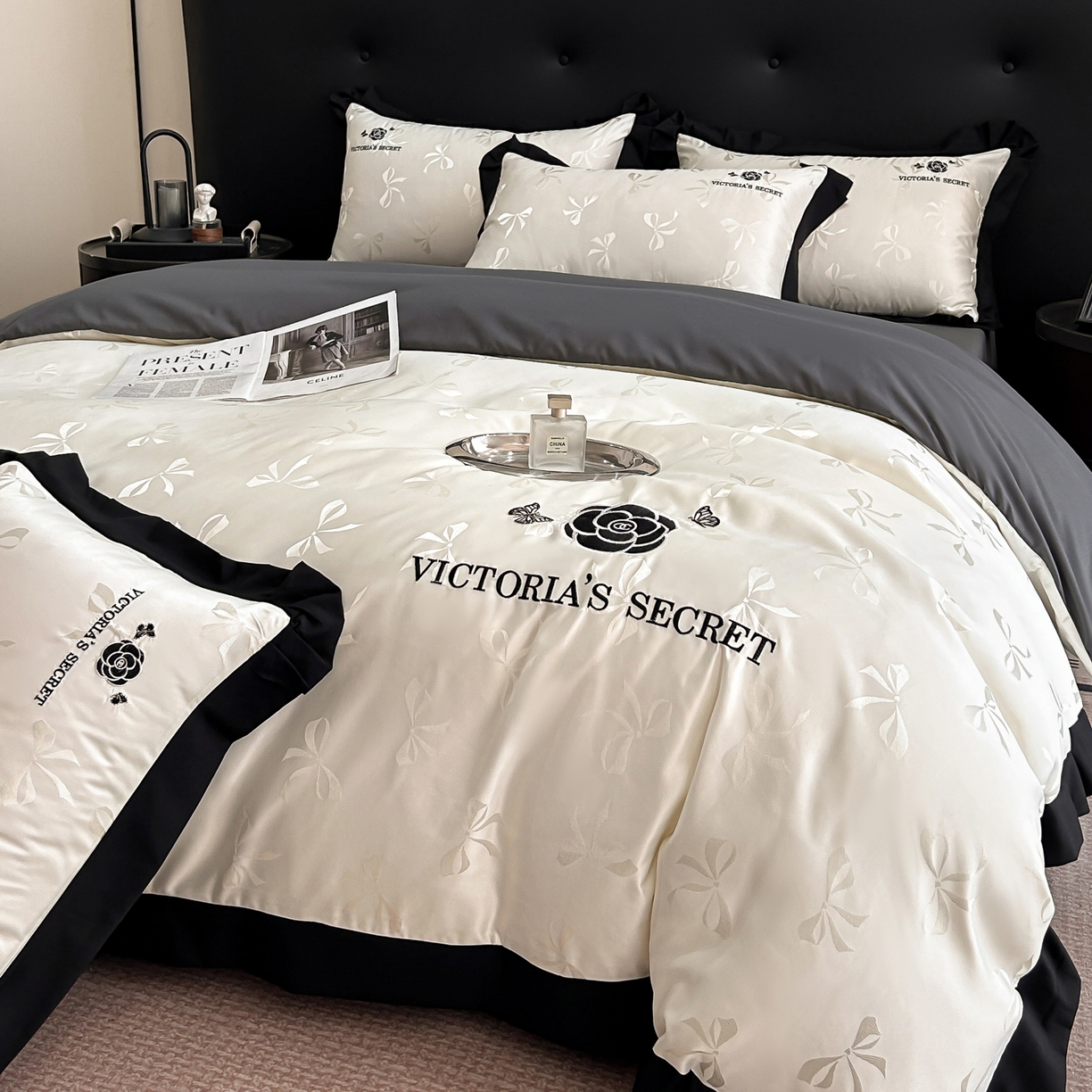 91家纺网 家纺一手货源 找家纺 （总）花沐家居 2025新款蝴蝶提花水洗棉四件套