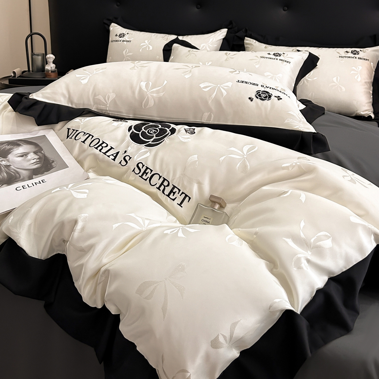 91家纺网 家纺一手货源 找家纺 （总）花沐家居 2025新款蝴蝶提花水洗棉四件套