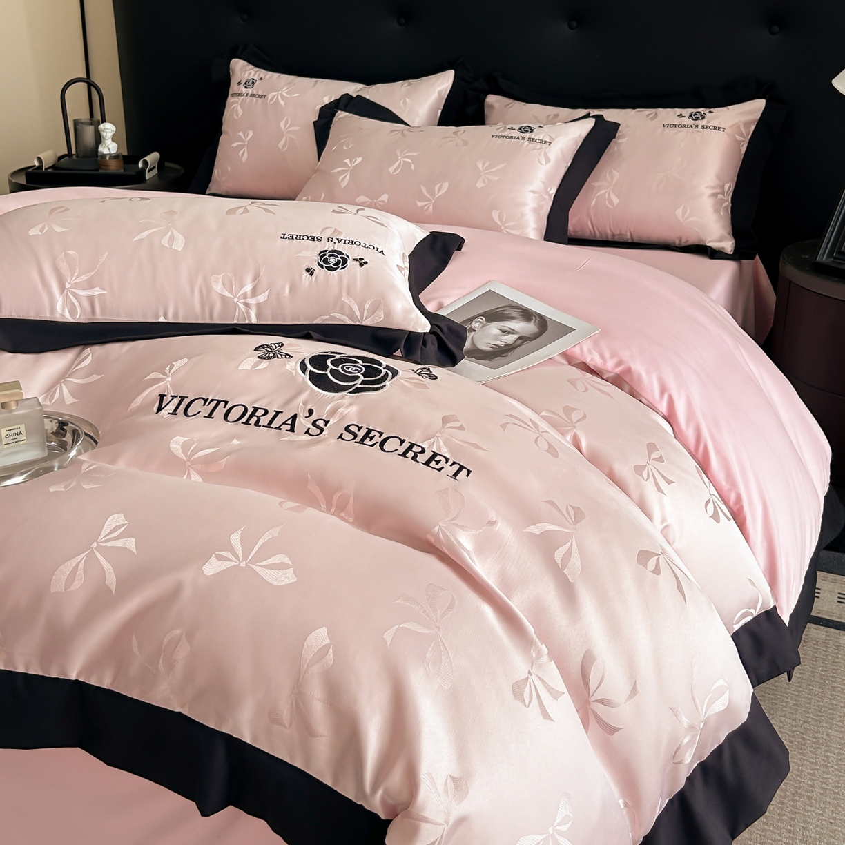 91家纺网 家纺一手货源 找家纺 花沐家居 2025新款蝴蝶提花水洗棉四件套 索菲亚