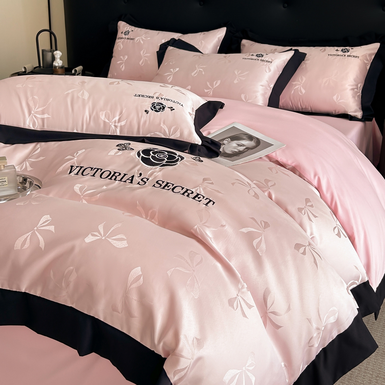 91家纺网 家纺一手货源 找家纺 花沐家居 2025新款蝴蝶提花水洗棉四件套 索菲亚