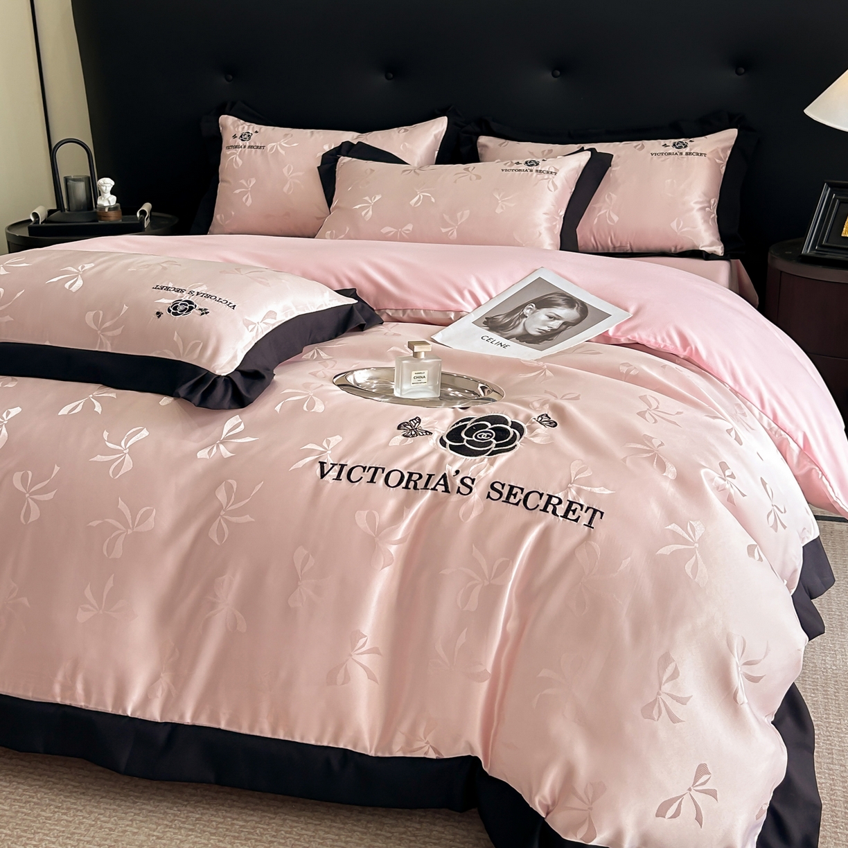 91家纺网 家纺一手货源 找家纺 花沐家居 2025新款蝴蝶提花水洗棉四件套 索菲亚