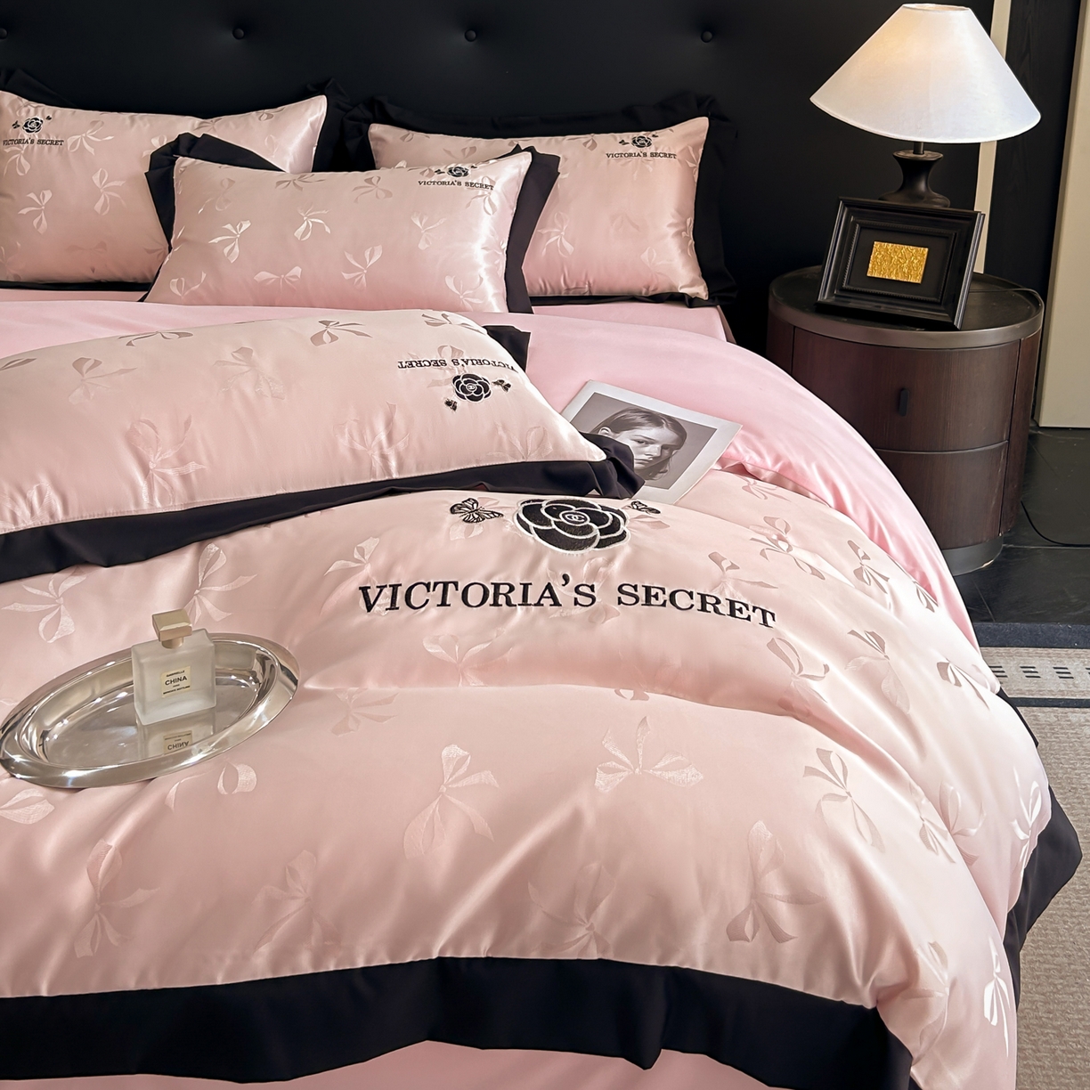 91家纺网 家纺一手货源 找家纺 花沐家居 2025新款蝴蝶提花水洗棉四件套 索菲亚