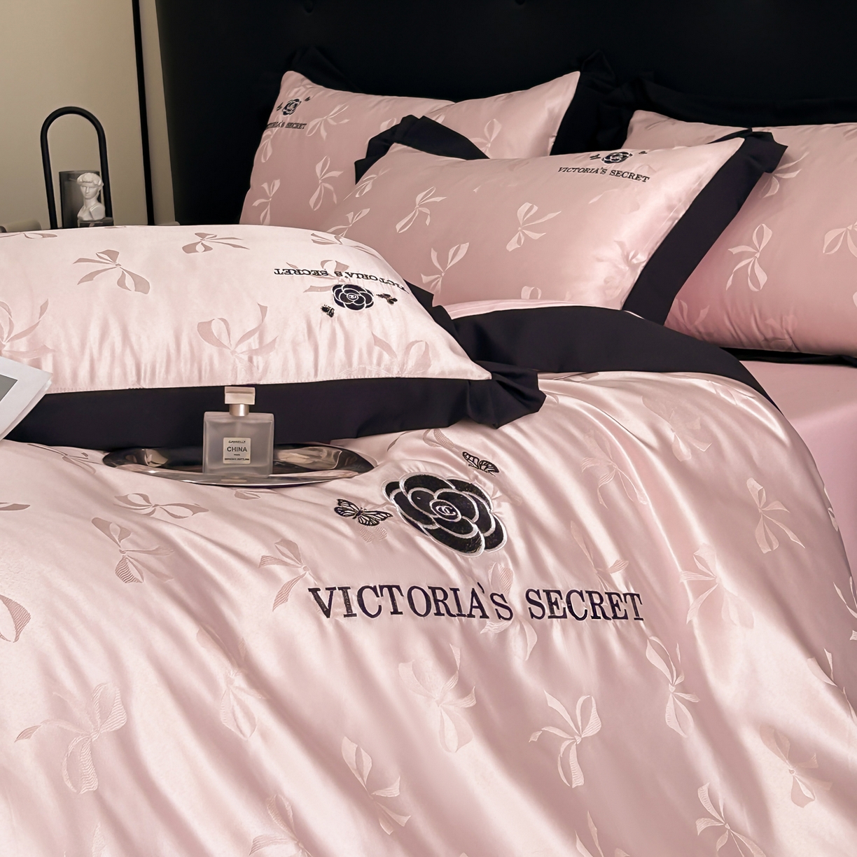 91家纺网 家纺一手货源 找家纺 花沐家居 2025新款蝴蝶提花水洗棉四件套 索菲亚