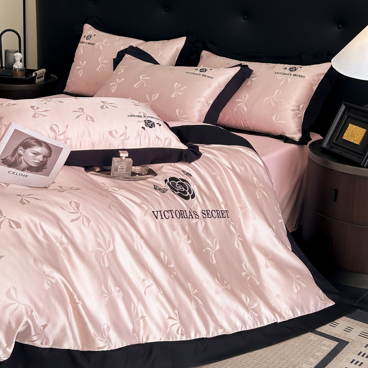 91家纺网 家纺一手货源 找家纺 花沐家居 2025新款蝴蝶提花水洗棉四件套 索菲亚