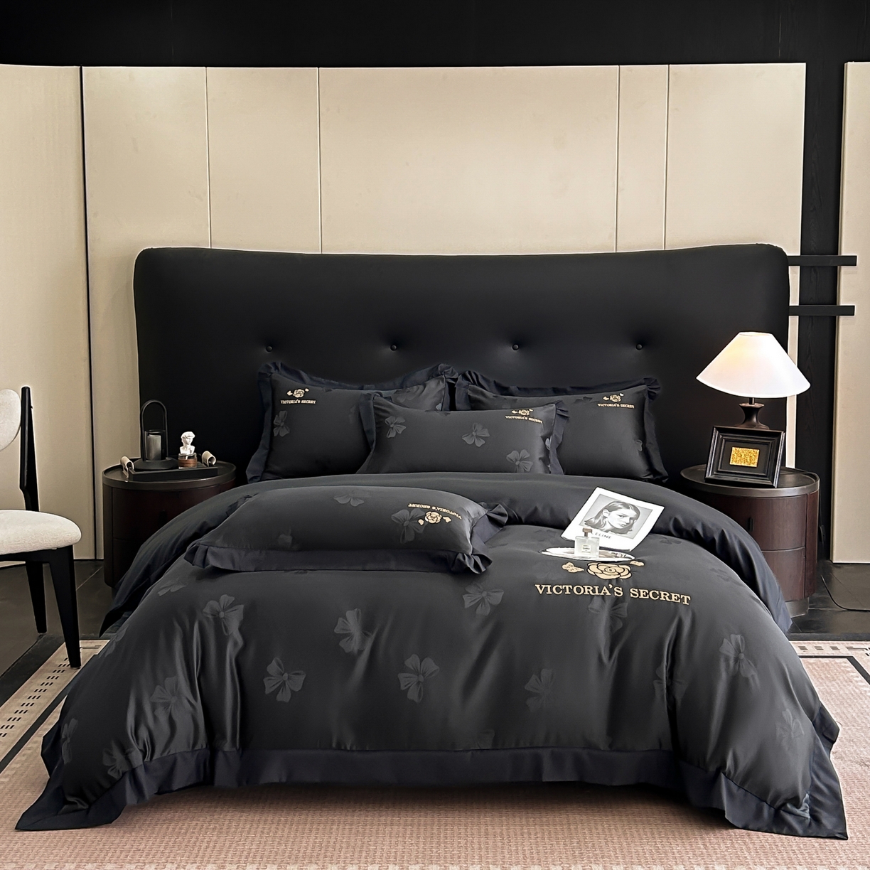 花沐家居 2025新款蝴蝶提花水洗棉四件套 维多利亚的秘密