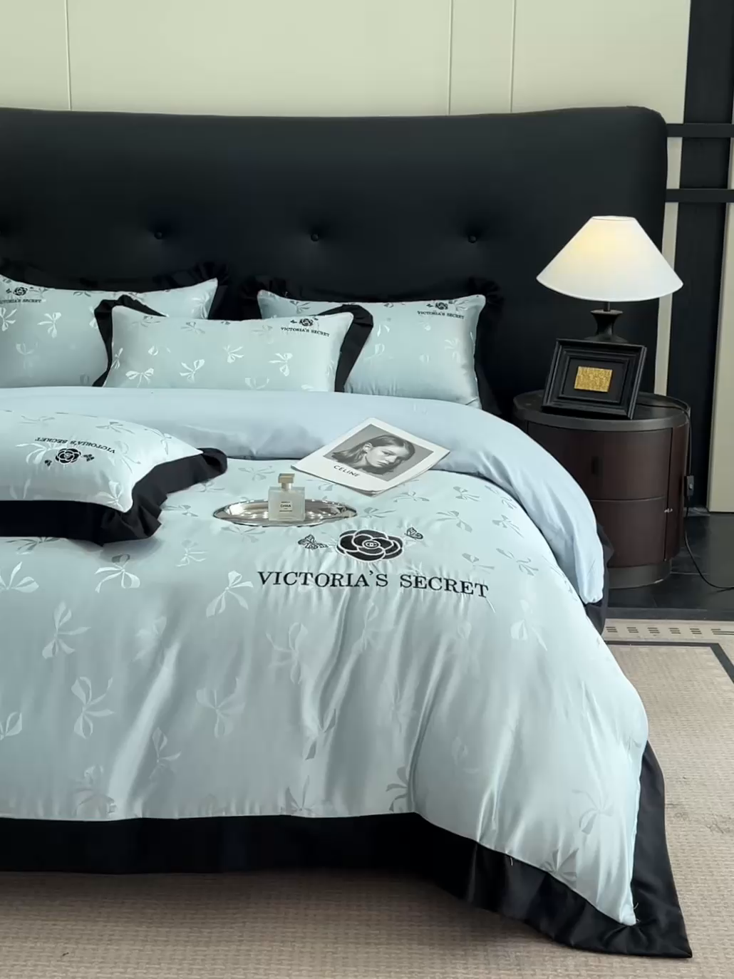 91家纺网 家纺一手货源 找家纺 花沐家居 2025新款蝴蝶提花水洗棉四件套 夏洛特