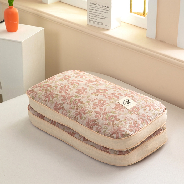 91家纺网 家纺一手货源 找家纺 （总）梦莱家纺 2025新款棉麻荞麦立体枕枕头枕芯