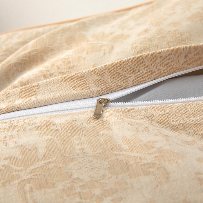 91家纺网 家纺一手货源 找家纺 梦莱家纺 2025新款棉麻荞麦立体枕枕头枕芯 幸运草-米色