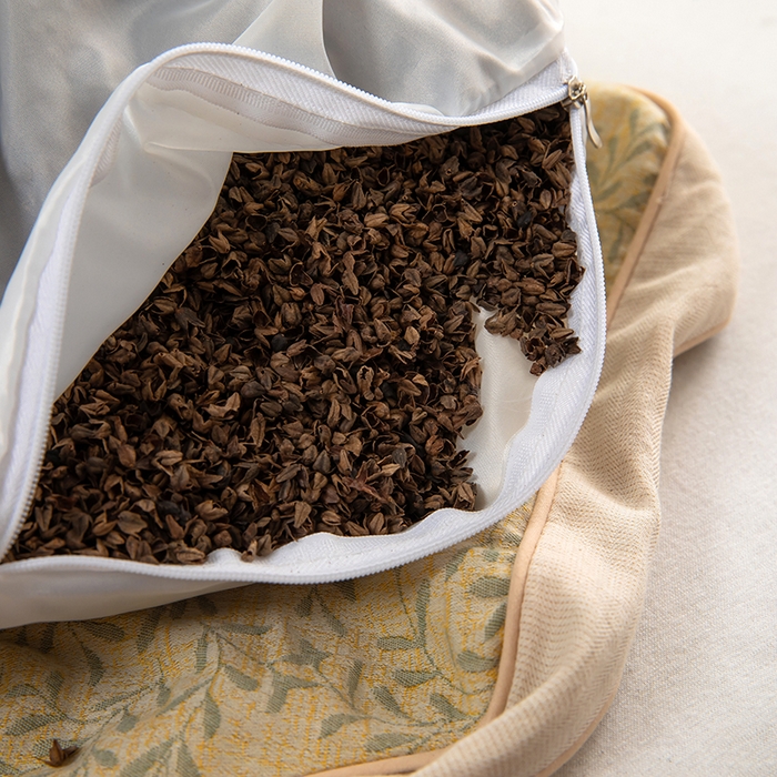 91家纺网 家纺一手货源 找家纺 梦莱家纺 2025新款棉麻荞麦立体枕枕头枕芯 幸运草-绿色