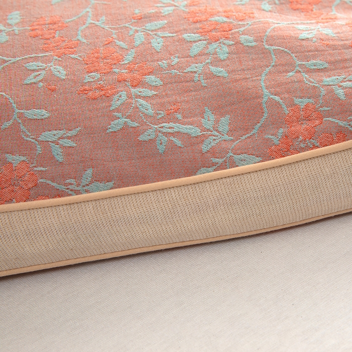 91家纺网 家纺一手货源 找家纺 梦莱家纺 2025新款棉麻荞麦立体枕枕头枕芯 幸运草-红色