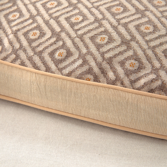 91家纺网 家纺一手货源 找家纺 梦莱家纺 2025新款棉麻荞麦立体枕枕头枕芯 幸运草-褐色