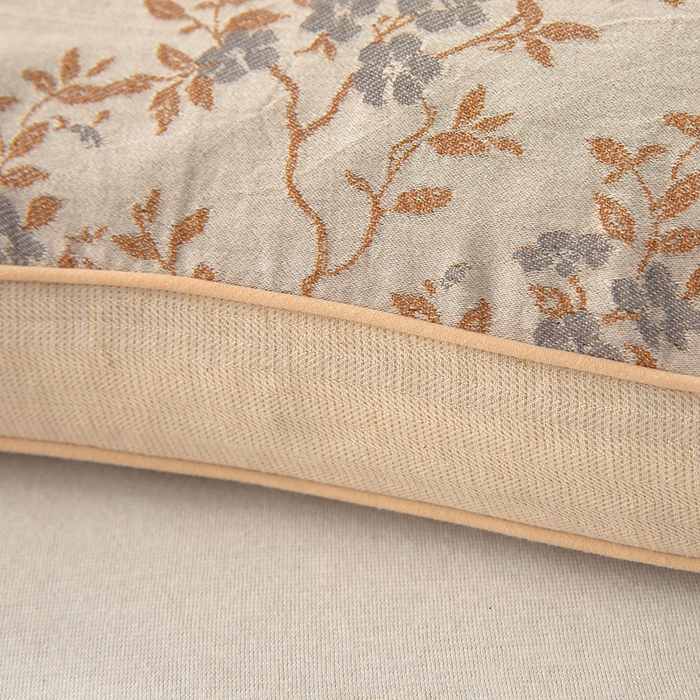 91家纺网 家纺一手货源 找家纺 梦莱家纺 2025新款棉麻荞麦立体枕枕头枕芯 幸运草-灰色