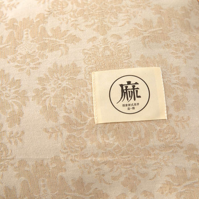 91家纺网 家纺一手货源 找家纺 梦莱家纺 2025新款棉麻荞麦立体枕枕头枕芯 幸运草-米色