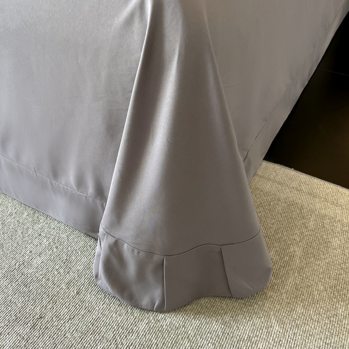 91家纺网 家纺一手货源 找家纺 韩后家纺 2025新款亲肤舒适纯色刺绣四件套-水墨青花系列 水墨青花-火山灰