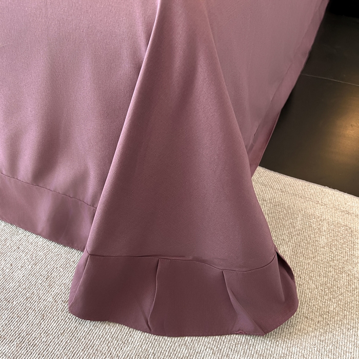 91家纺网 家纺一手货源 找家纺 韩后家纺 2025新款亲肤舒适纯色刺绣四件套-水墨青花系列 水墨青花-流光紫