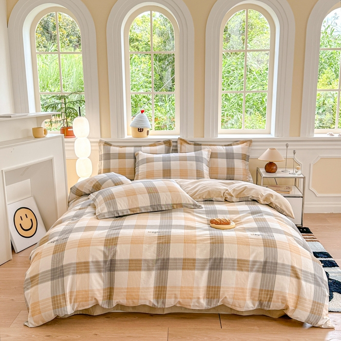 91家纺网 家纺一手货源 找家纺 帛织澜  2025新款全棉喷气12868系列纯棉四件套 佐罗