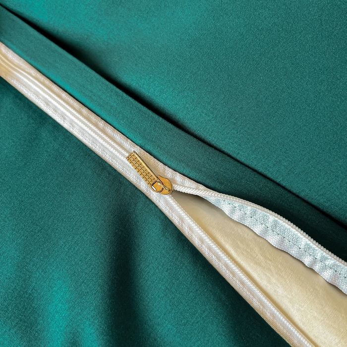 91家纺网 家纺一手货源 找家纺 韩后家纺 2025新款亲肤舒适纯色刺绣四件套-水墨青花系列 水墨青花-摩卡绿