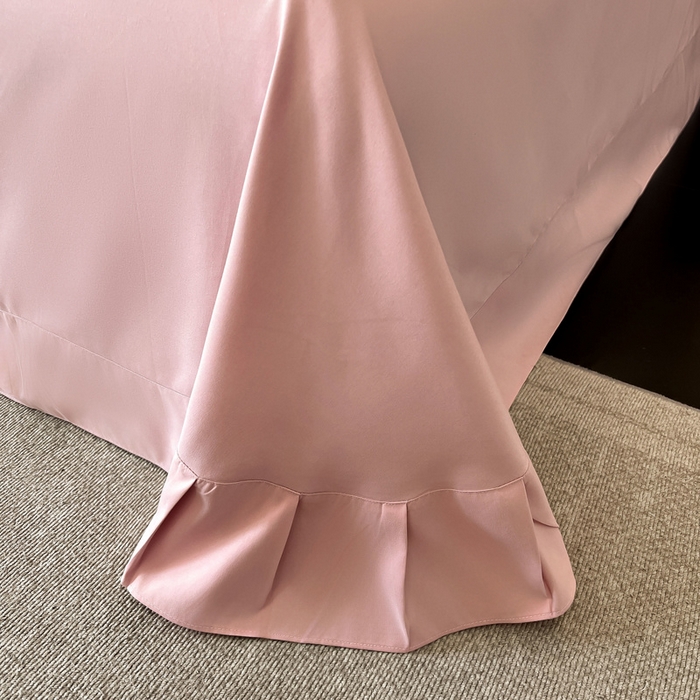 91家纺网 家纺一手货源 找家纺 韩后家纺 2025新款亲肤舒适纯色刺绣四件套-水墨青花系列 水墨青花-浅粉