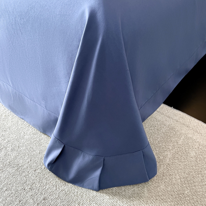 91家纺网 家纺一手货源 找家纺 韩后家纺 2025新款亲肤舒适纯色刺绣四件套-水墨青花系列 水墨青花-天空蓝