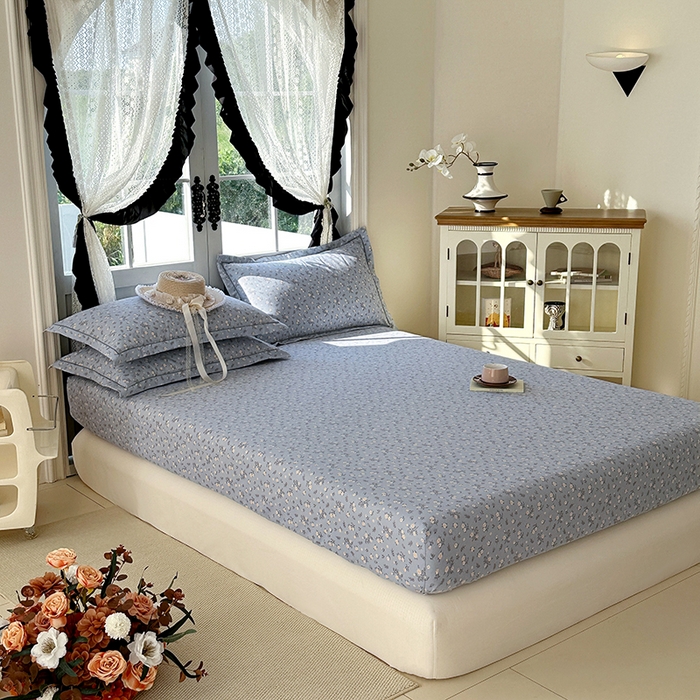 91家纺网 家纺一手货源 找家纺 家贝爱 2025新款加厚生态全棉磨毛床笠 伊兰