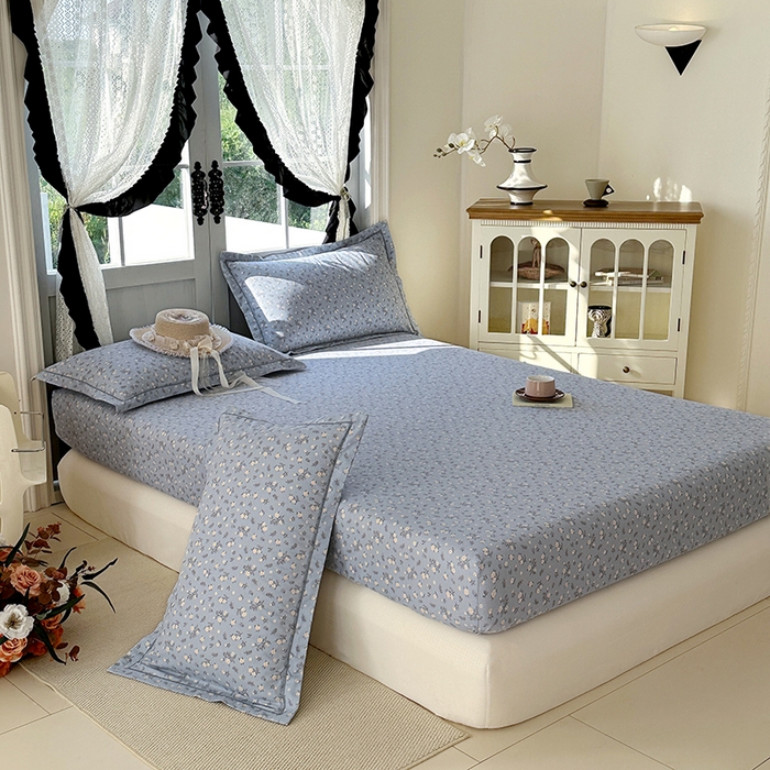 91家纺网 家纺一手货源 找家纺 家贝爱 2025新款加厚生态全棉磨毛床笠 伊兰