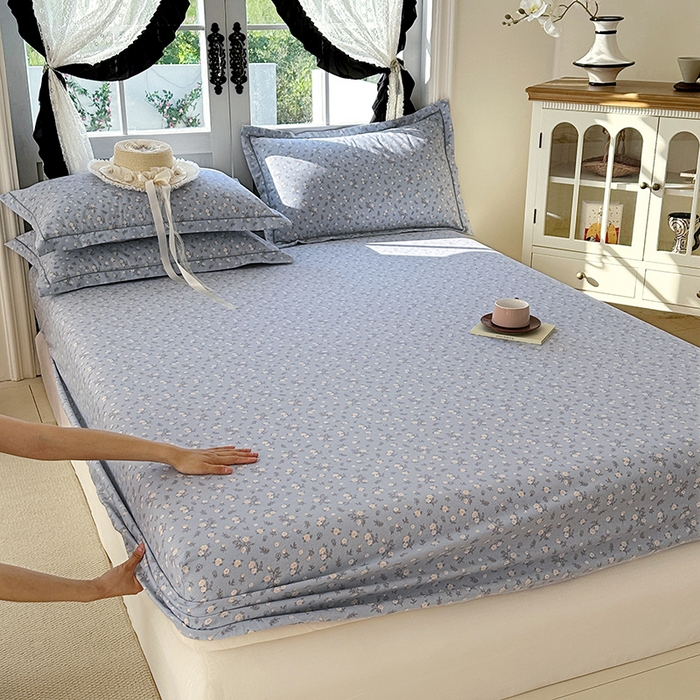 91家纺网 家纺一手货源 找家纺 家贝爱 2025新款加厚生态全棉磨毛床笠 伊兰