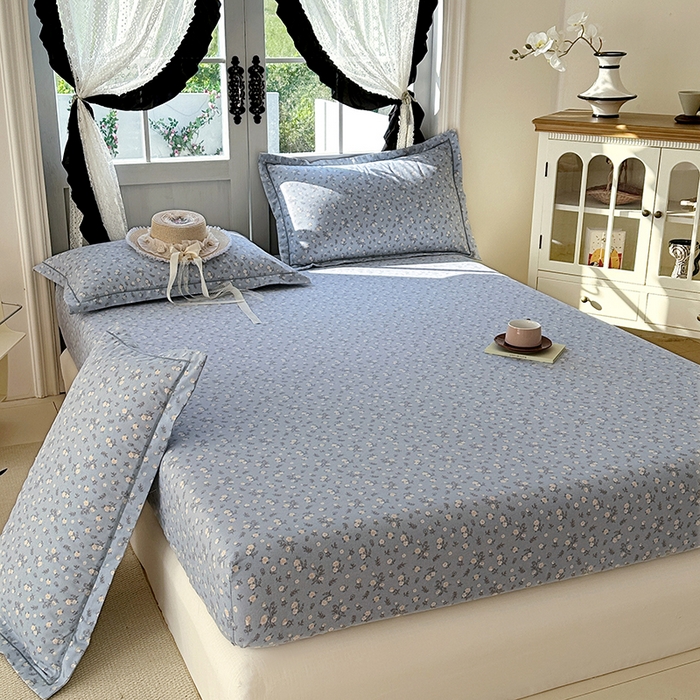 91家纺网 家纺一手货源 找家纺 家贝爱 2025新款加厚生态全棉磨毛床笠 伊兰