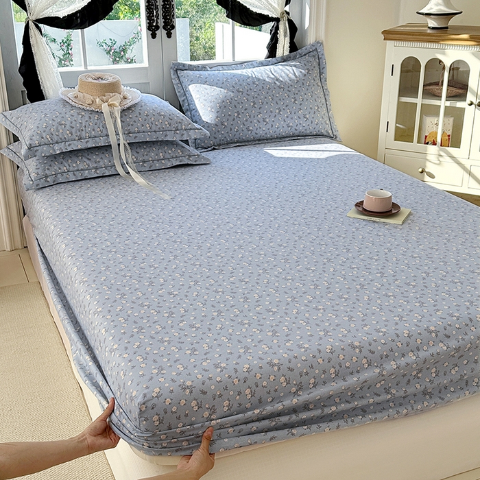 91家纺网 家纺一手货源 找家纺 家贝爱 2025新款加厚生态全棉磨毛床笠 伊兰