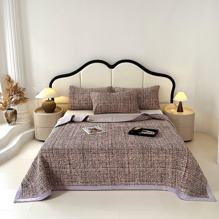 91家纺网 家纺一手货源 找家纺 （总）大渔生活 2025新款高克重牛奶绒夹棉床盖单床盖床盖单件