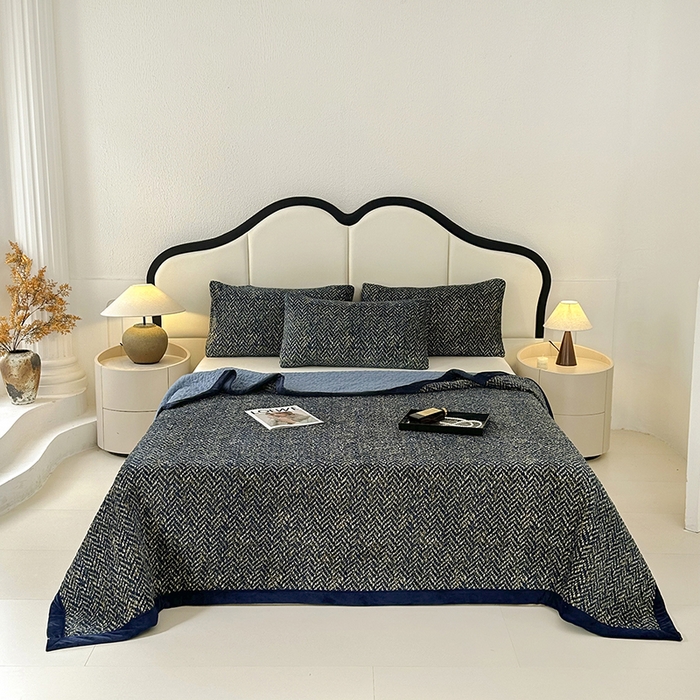 91家纺网 家纺一手货源 找家纺 （总）大渔生活 2025新款高克重牛奶绒夹棉床盖单床盖床盖单件