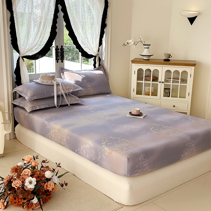 91家纺网 家纺一手货源 找家纺 家贝爱 2025新款加厚生态全棉磨毛床笠 富贵树