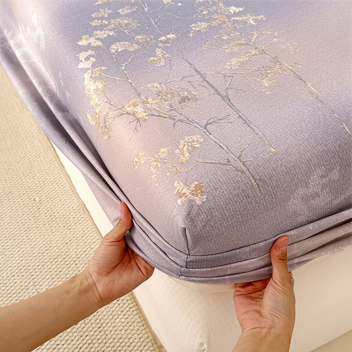 家贝爱 2025新款加厚生态全棉磨毛床笠 富贵树