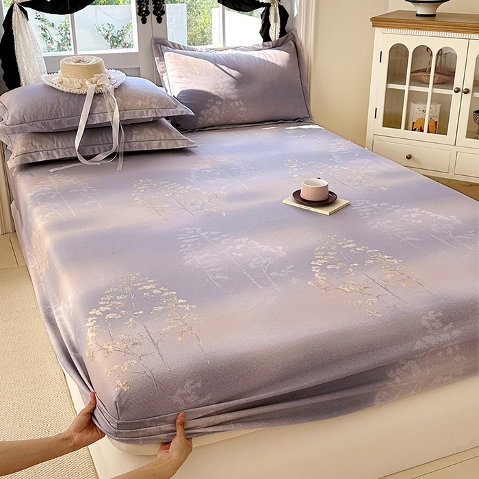 91家纺网 家纺一手货源 找家纺 家贝爱 2025新款加厚生态全棉磨毛床笠 富贵树