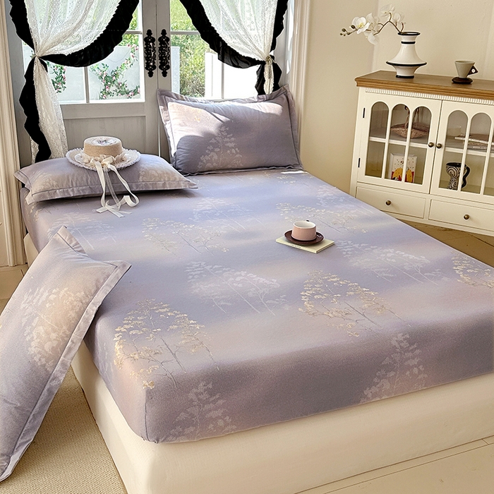 91家纺网 家纺一手货源 找家纺 家贝爱 2025新款加厚生态全棉磨毛床笠 富贵树