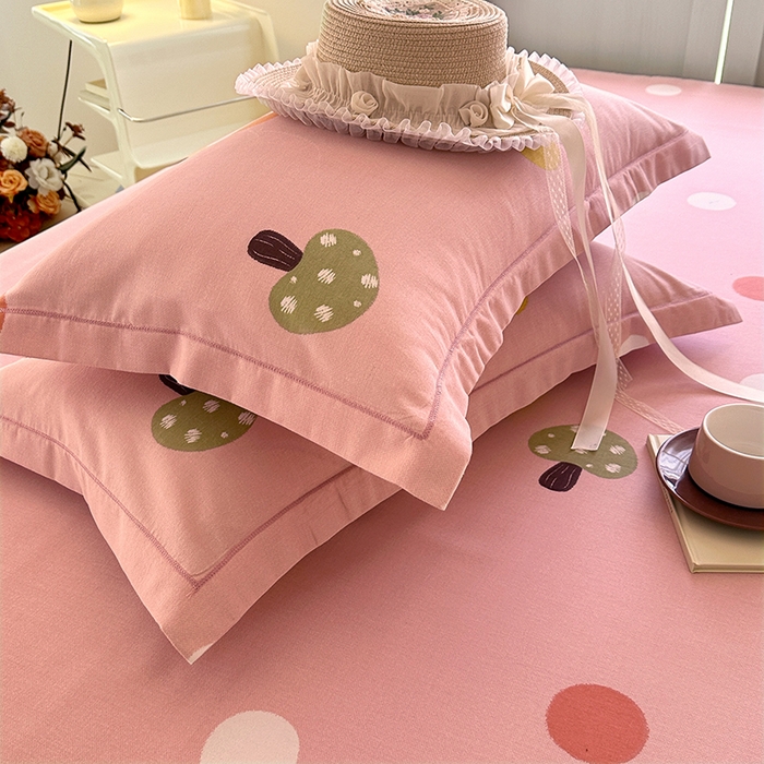 91家纺网 家纺一手货源 找家纺 家贝爱 2025新款加厚生态全棉磨毛床笠 泡泡菇