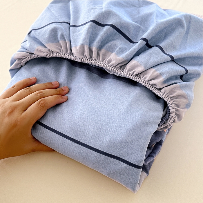 91家纺网 家纺一手货源 找家纺 家贝爱 2025新款加厚生态全棉磨毛床笠  三色花