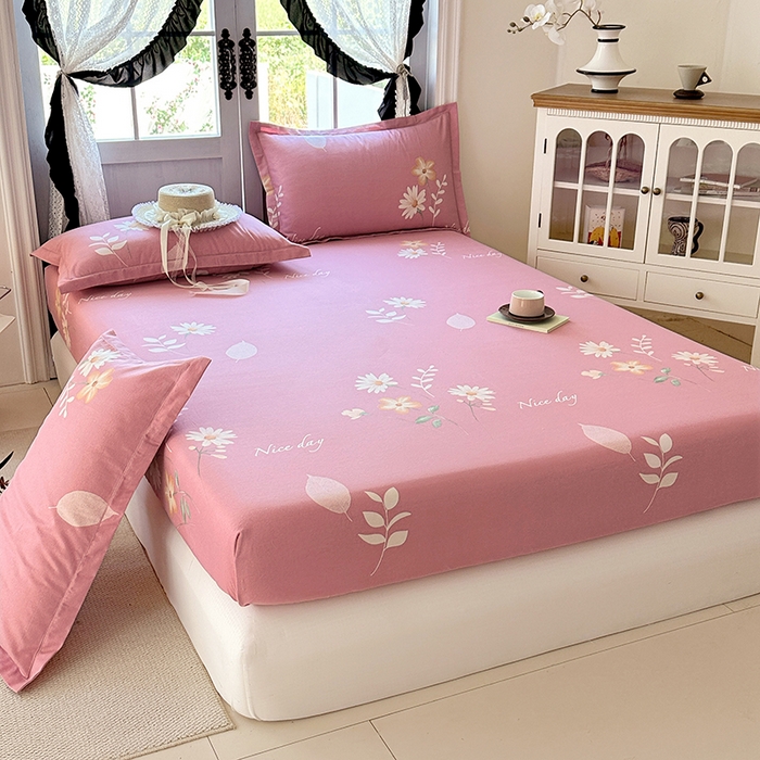 91家纺网 家纺一手货源 找家纺 家贝爱 2025新款加厚生态全棉磨毛床笠 洋洋花恋