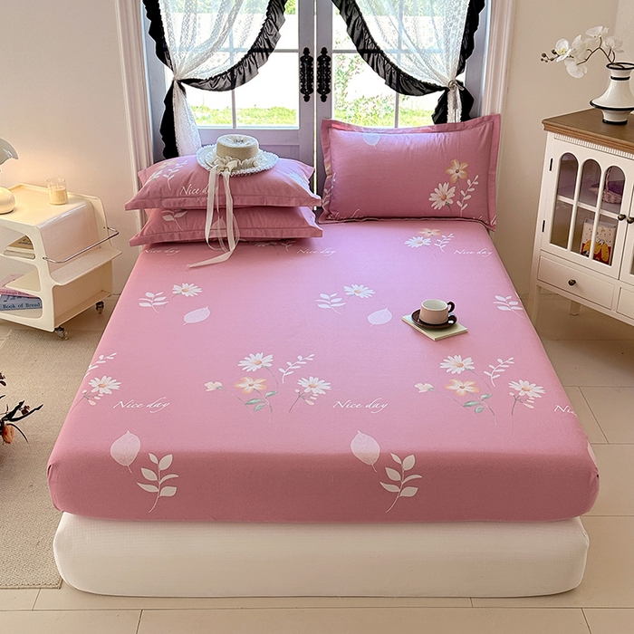 91家纺网 家纺一手货源 找家纺 家贝爱 2025新款加厚生态全棉磨毛床笠 洋洋花恋