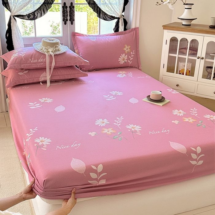 91家纺网 家纺一手货源 找家纺 家贝爱 2025新款加厚生态全棉磨毛床笠 洋洋花恋