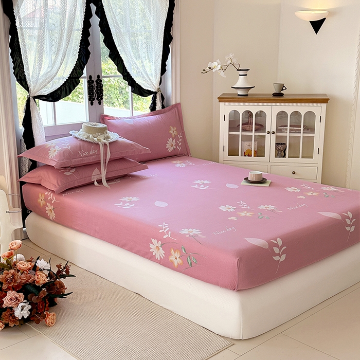 91家纺网 家纺一手货源 找家纺 家贝爱 2025新款加厚生态全棉磨毛床笠 洋洋花恋