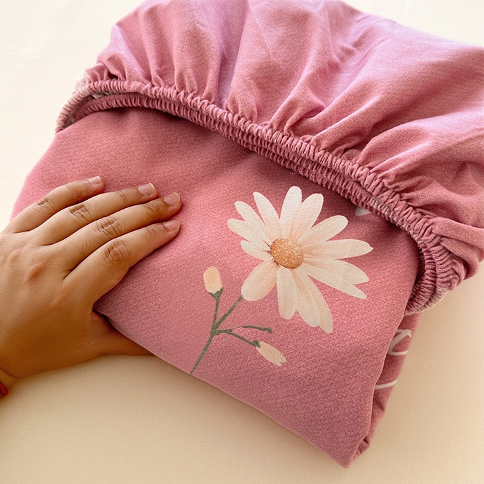 91家纺网 家纺一手货源 找家纺 家贝爱 2025新款加厚生态全棉磨毛床笠 洋洋花恋